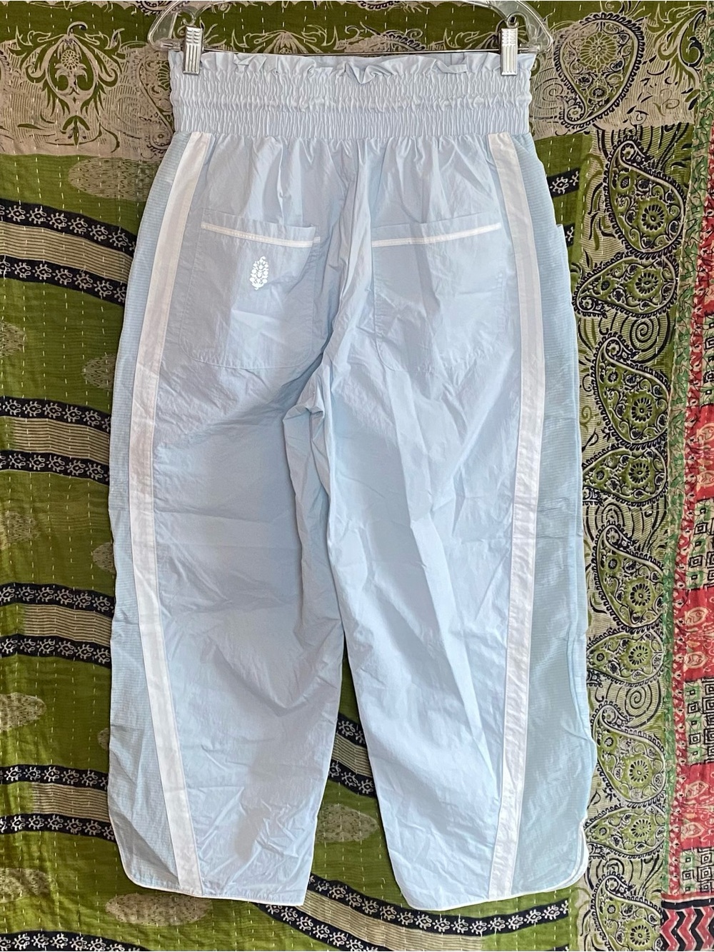 NWT FP Movement Arctic Snow Blue The Champ Is Here Barrel Leg Pants Size Medium - Picture 9 of 16